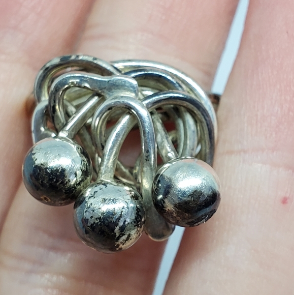 Sterling Silver Freeform Handwrought Ring - Picture 3 of 8